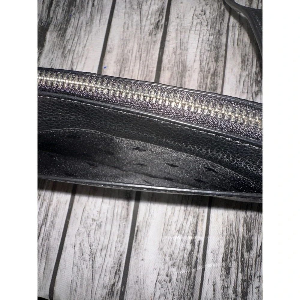 Kate Spade New York Black Pebbled Leather Crossbody Bag Wallet Purse Gold HW